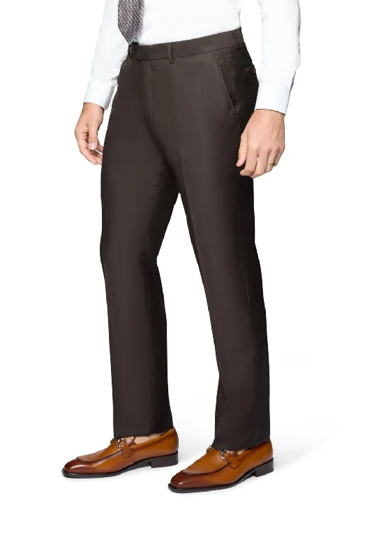 Berragamo Elegant Modern Fit Pants - Brown Comfortable Denim Trousers