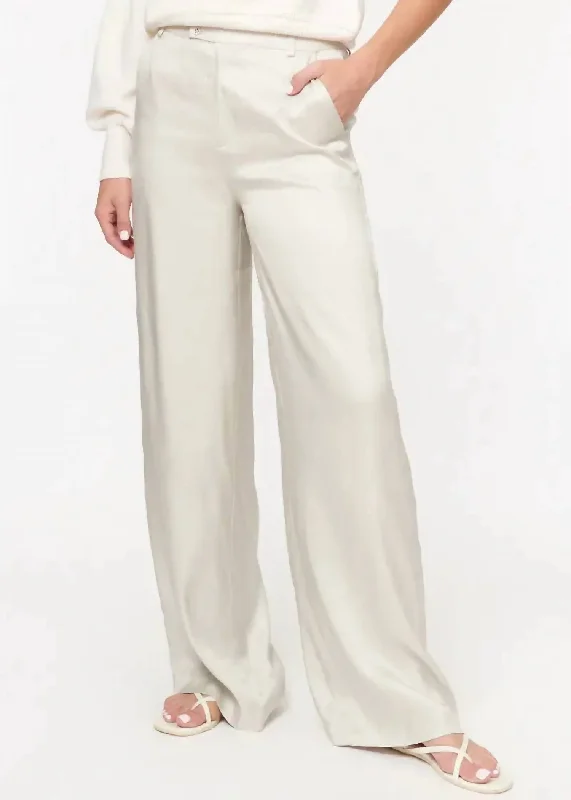 Anais Pant In Dove Stylish Elastic Waist Pants