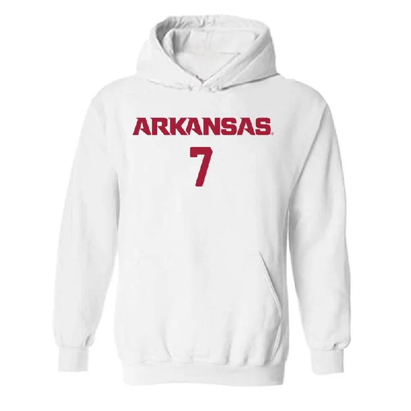 Arkansas - NCAA Women's Soccer : Erin Bailey - Replica Shersey Hooded Sweatshirt Hoodie with Rhinestones Sparkly Elegant