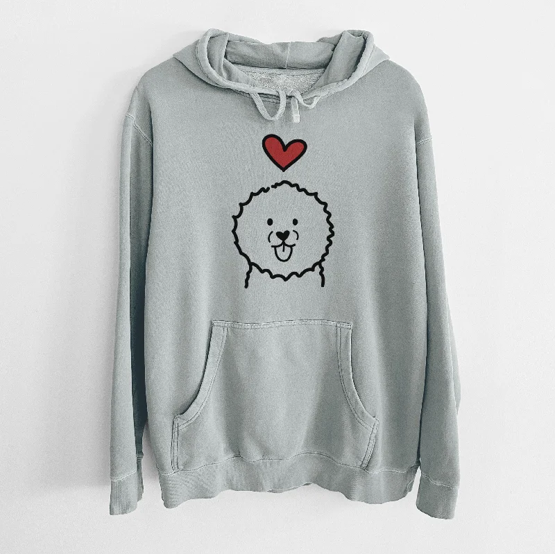 Love Always Bichon Frise - Unisex Pigment Dyed Hoodie