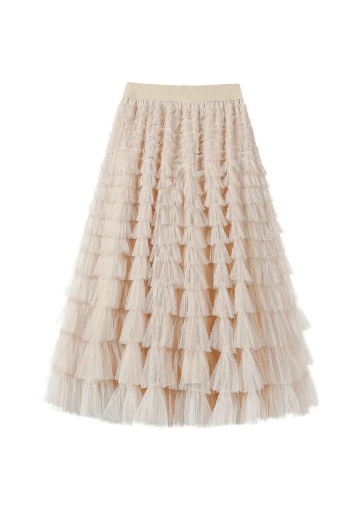 LIGHT BROWN TULLE SKIRT mini skirt trendy