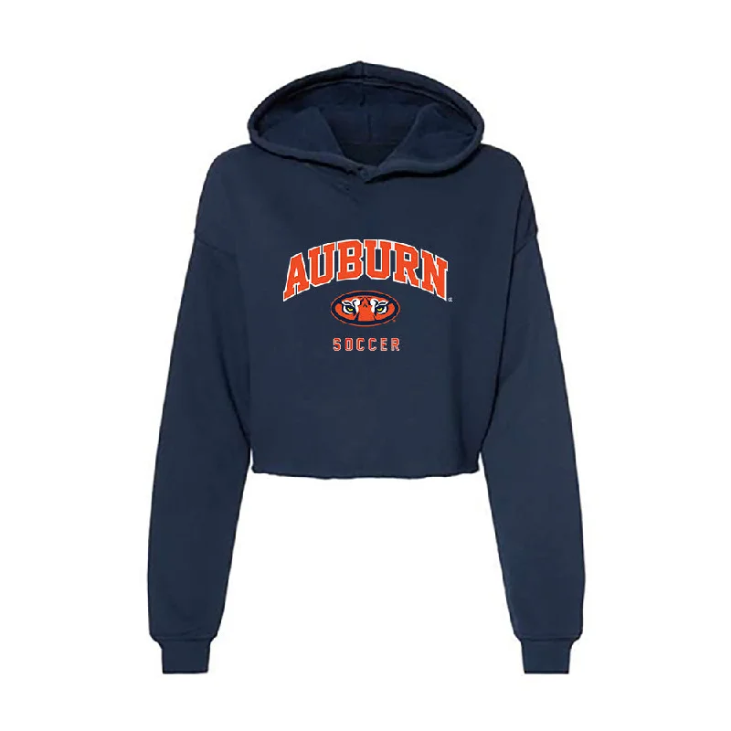 Auburn - NCAA Women's Soccer : Taylor Chism - Women's Crop Fleece Hoodie Hoodie with Hem Raw Edge Edgy Unfinished