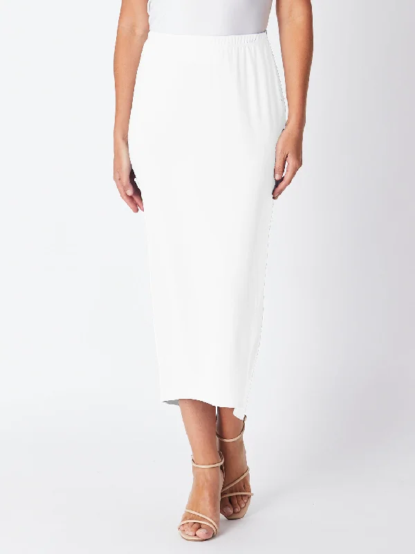 Mix N Match Hi-Lo Must Have Skirt - White 20012- Sw wool skirt sturdy