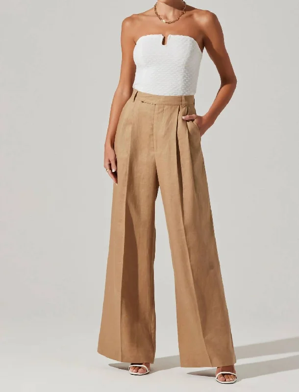 Milani Pants In Khaki High-Waist Jeans