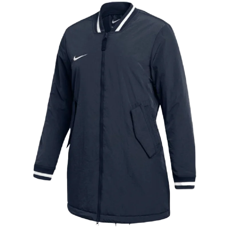 Nike Women's Stock Dugout Jacket Wool Fabric Cashmere Fabric Tweed Fabric