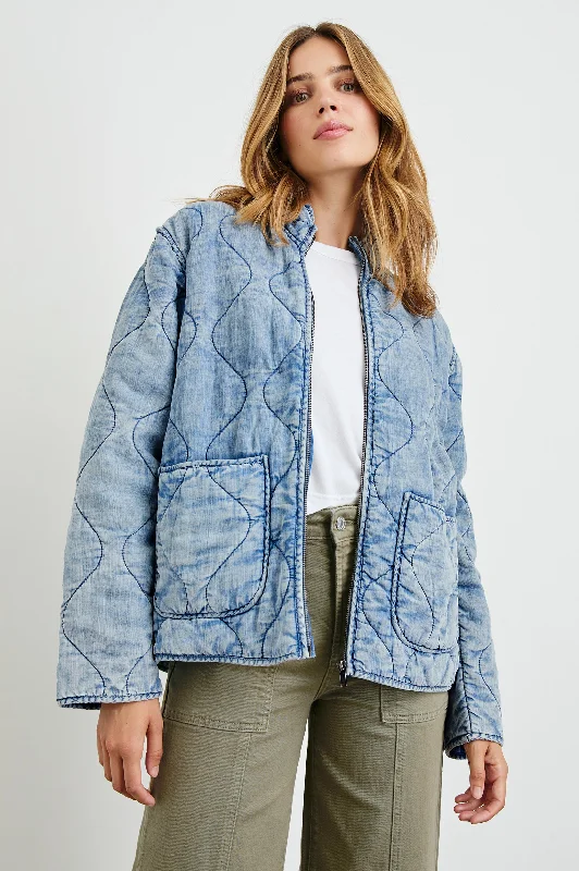 DENVER JACKET - MED VINTAGE 
CLOUD WASH Hooded Jacket Caped Jacket Shawl Collar Jacket
