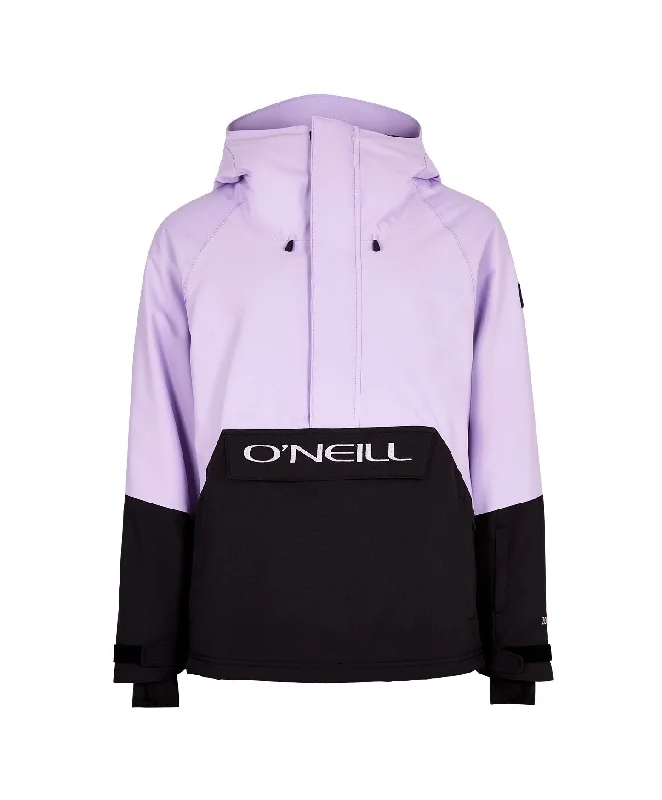 Women's O'Riginals Anorak Jacket - Purple Rose Colour Block Corduroy Jacket Velvet Jacket Brocade Jacket