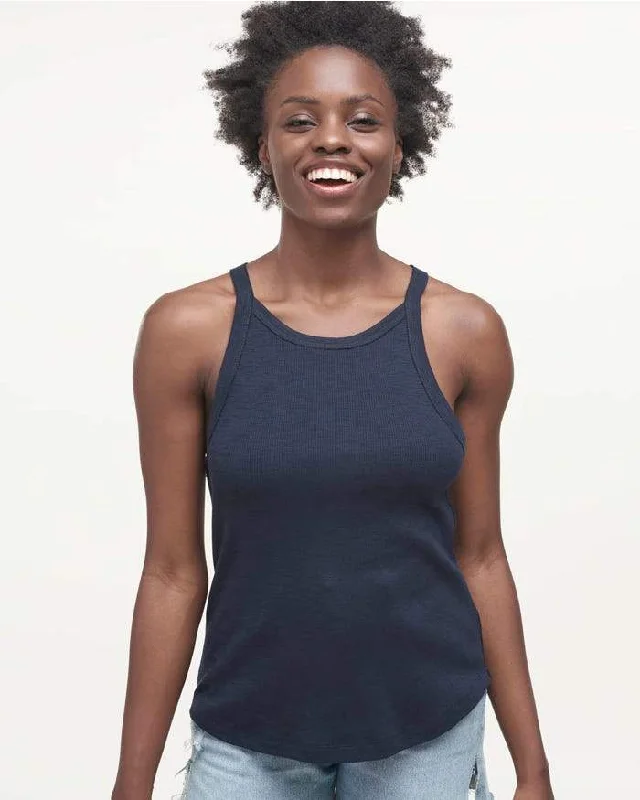 Splendid - Mika Burnout Tank in Navy teal tank top