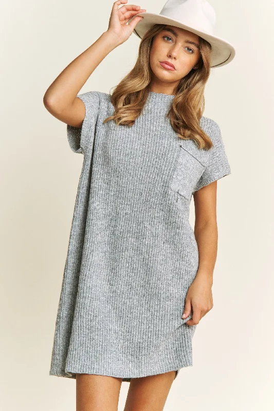 Heather Sweater Dress Chenille Blend Fleece Blend Nylon Blend