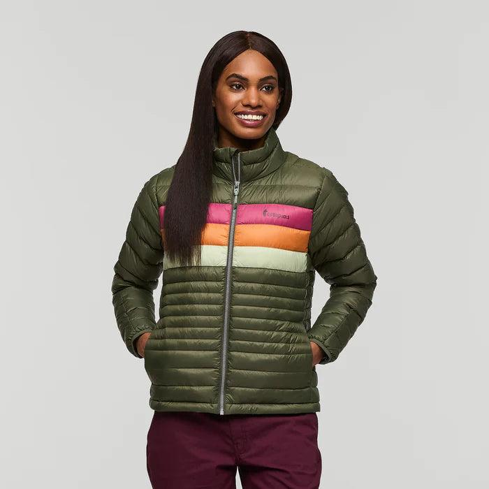Cotopaxi Women’s Fuego Down Jacket Fatigue Final Sale One-Shoulder Jacket Off-the-Shoulder Jacket Asymmetrical Jacket
