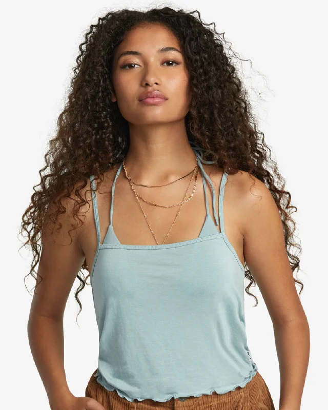 All That Tank Top - Shale stretchy tank top