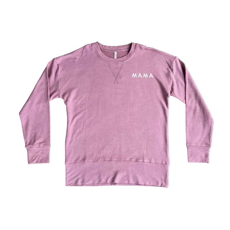 Women's MAMA Pullover Asymmetrical Neck Pullover