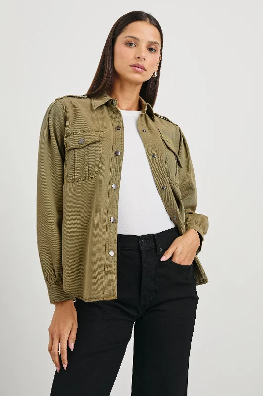 CAMERON JACKET - CANTEEN Appliqued Jacket Beaded Jacket Sequined Jacket