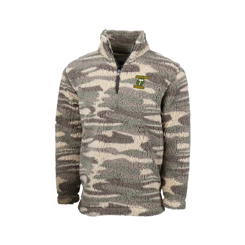 PORTLAND TIMBERS FC WOMEN'S LONG SLEEVE SHERPA 1/4 ZIP PULLOVER Square Neck Pullover