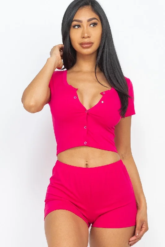 Cropped Tank Top And Shorts Set sheer tank top