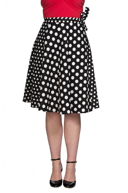 Banned Apparel - Polka Mix Wrap Skirt