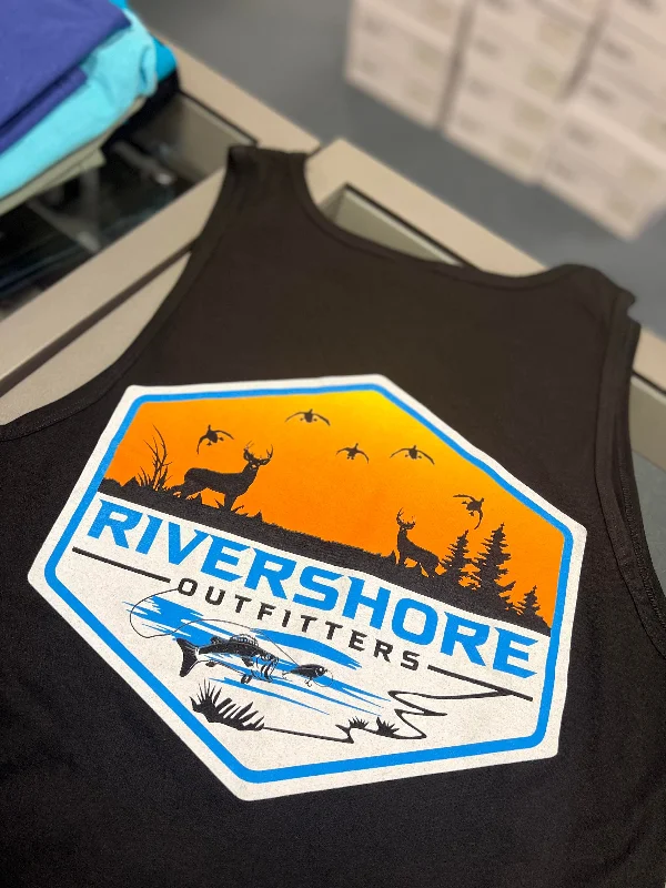 Rivershore Logo Tank Top (Black) lace tank top