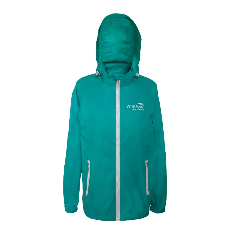 Womens Packable Rain Jacket - Wild Kiwi Satin Jacket Silk Jacket Chiffon Jacket