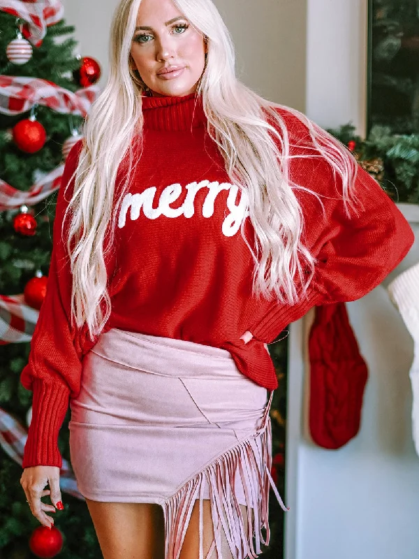 Christmas Pullover Sweater Wide Sleeve Pullover