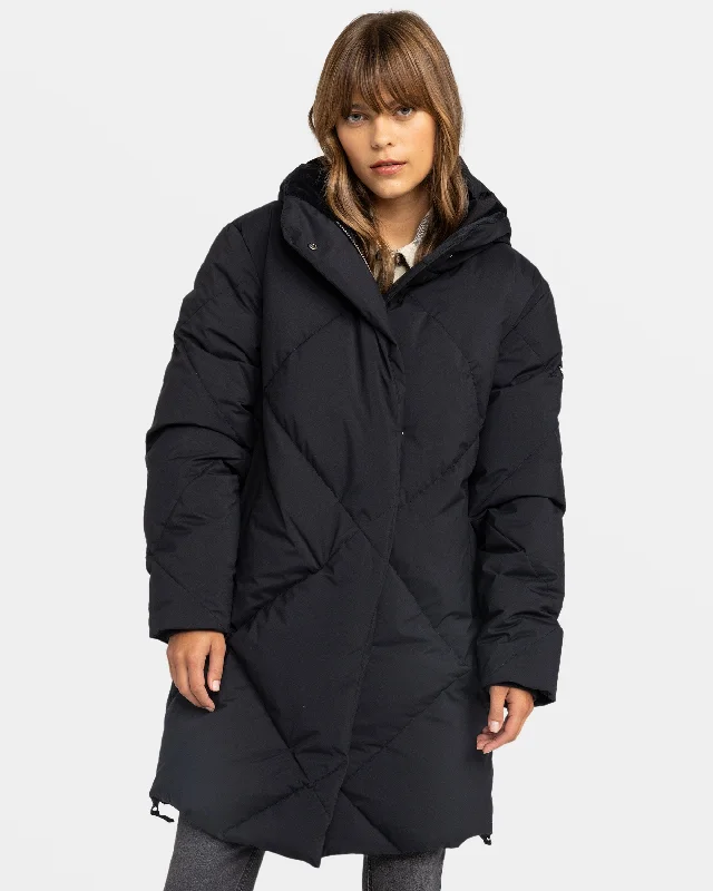Abbie Insulated Jacket - True Black Anorak Shell Jacket Lightweight Jacket