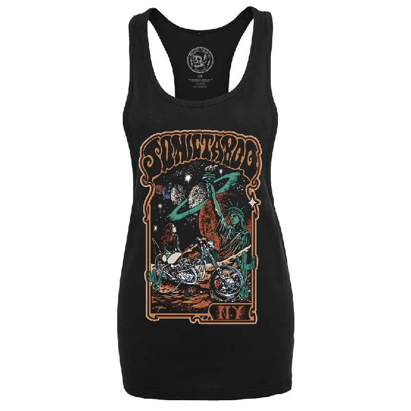 Sonic Taboo - NY Women’s Racerback Tank Top - Black strapless tank top