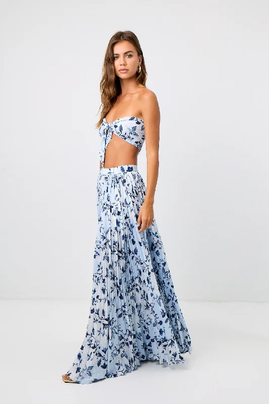 Sunburst Maxi Skirt - Montauk Floral