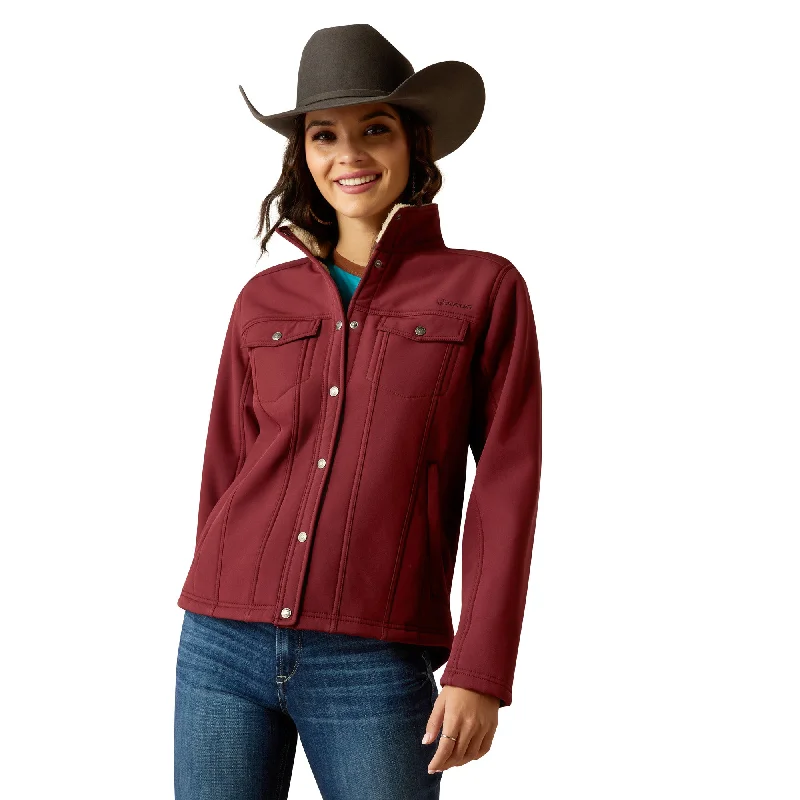 Ariat Tawny Port Berber Back Softshell Jacket One-Shoulder Jacket Off-the-Shoulder Jacket Asymmetrical Jacket