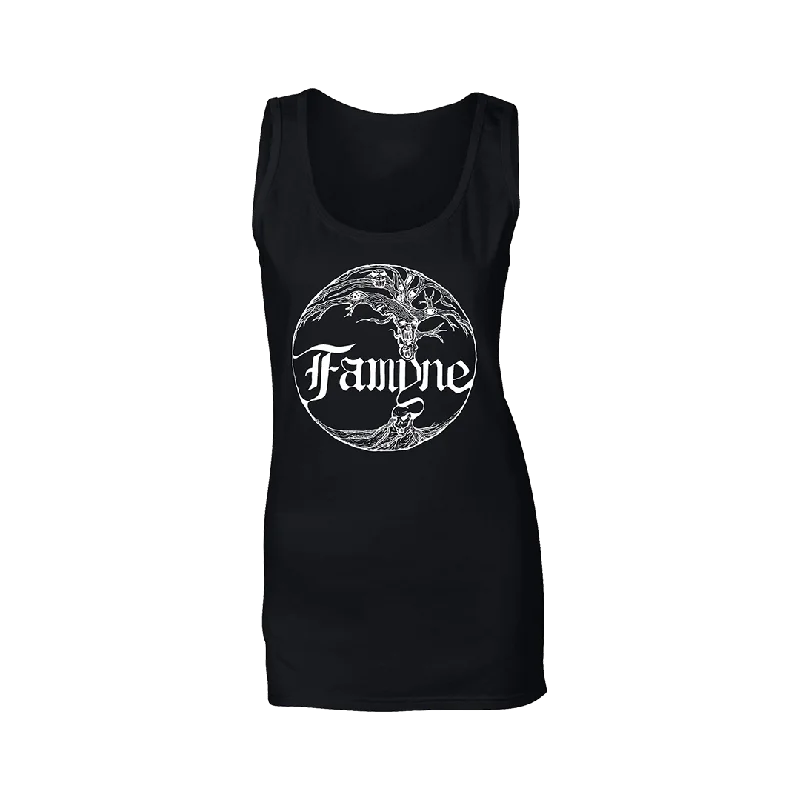 Famyne - Classic Logo Women's Tank Top - Black seamless tank top