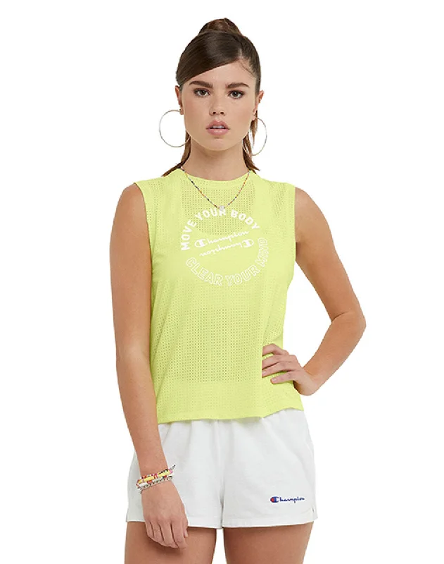 Tank Para Mujer Sport Mesh Tank - Graphic Champion yoga tank top