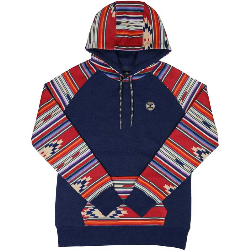 Hooey Women's Taos Aztec Sleeve Pullover Hoodie Thin Wool Pullover