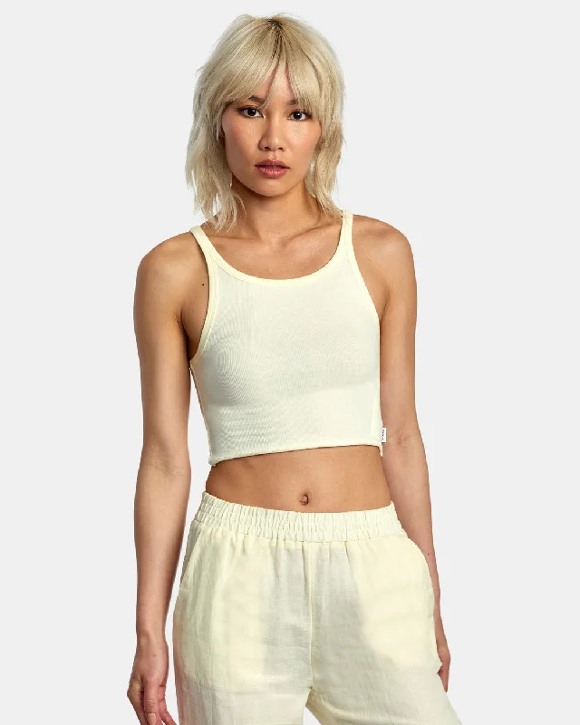 Slide Tank Top - Lemon fitted tank top