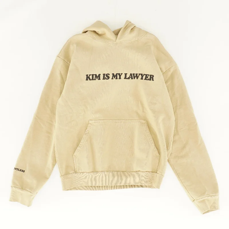 Tan Solid Hoodie Pullover Slim Sleeve Pullover