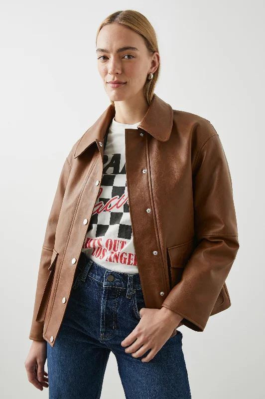 MATHIS JACKET - RUSSET Faux Fur Jacket Real Fur Jacket Shearling Jacket
