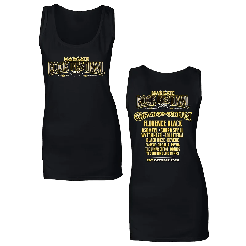 Margate Rock Festival 2024 Women's Tank Top - Black athletic tank top