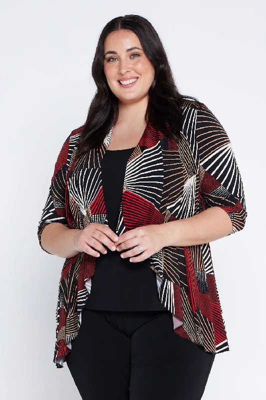 Chelsea Jacket - Gatsby Print Tailored Jacket Straight Jacket A-Line Jacket