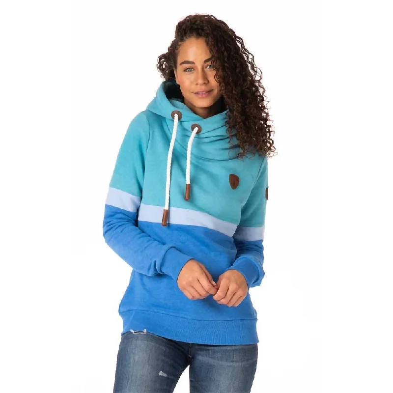 Wanakome Women's Shana Color Block Pullover Hoodie Alpaca Blend Soft