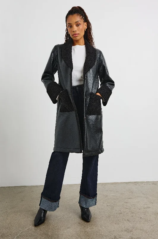 ZODIAC JACKET - BLACK SHEARLING Mesh Jacket Canvas Jacket Denim Jacket