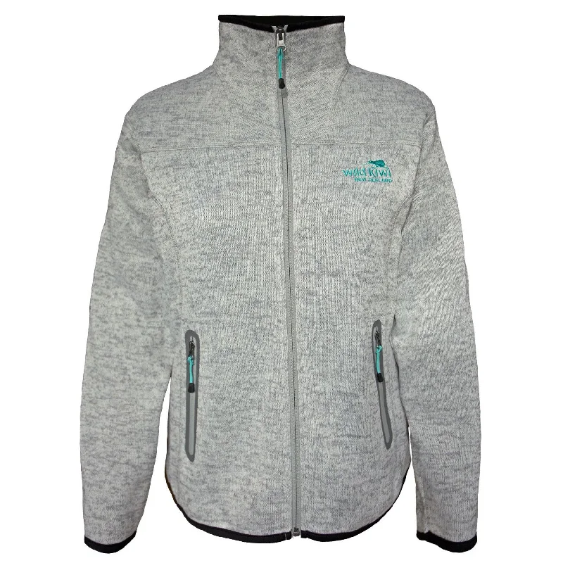Womens Fleece Jacket - Wild Kiwi Embroidered Jacket Appliqued Jacket Beaded Jacket