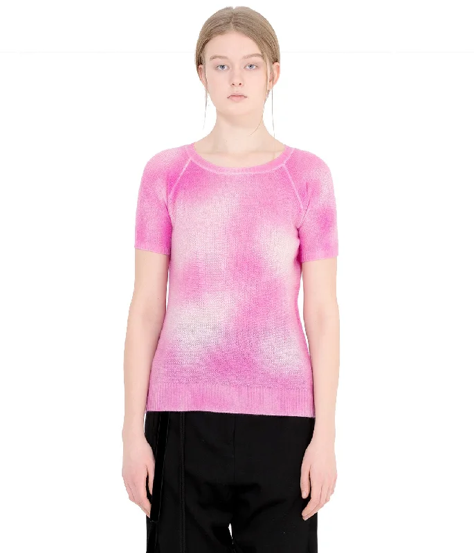 Pink Raglan Sweater Polka Dot Checkered Tartan
