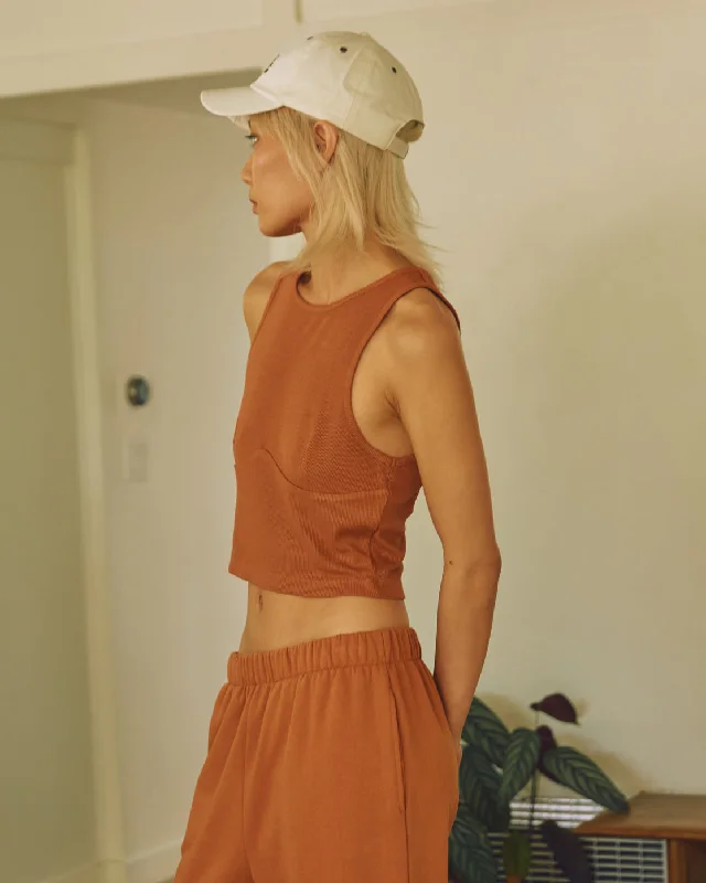 Test Drive Cropped Tank Top - Amber layering tank top
