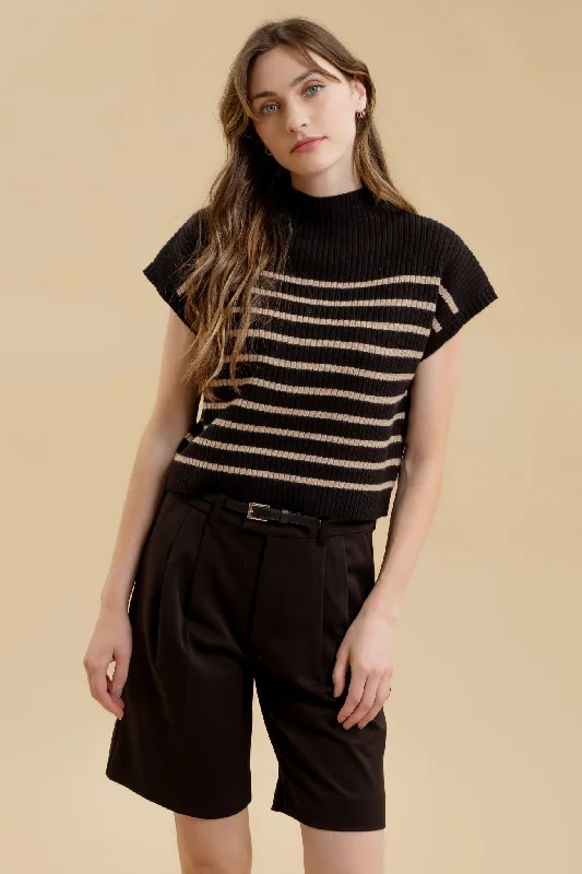 The Briar Mock Neck Short Sleeve Sweater