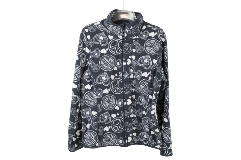 Old Navy Gray Fleece Heart Jacket | L Jersey Jacket Tulle Jacket Batik Jacket