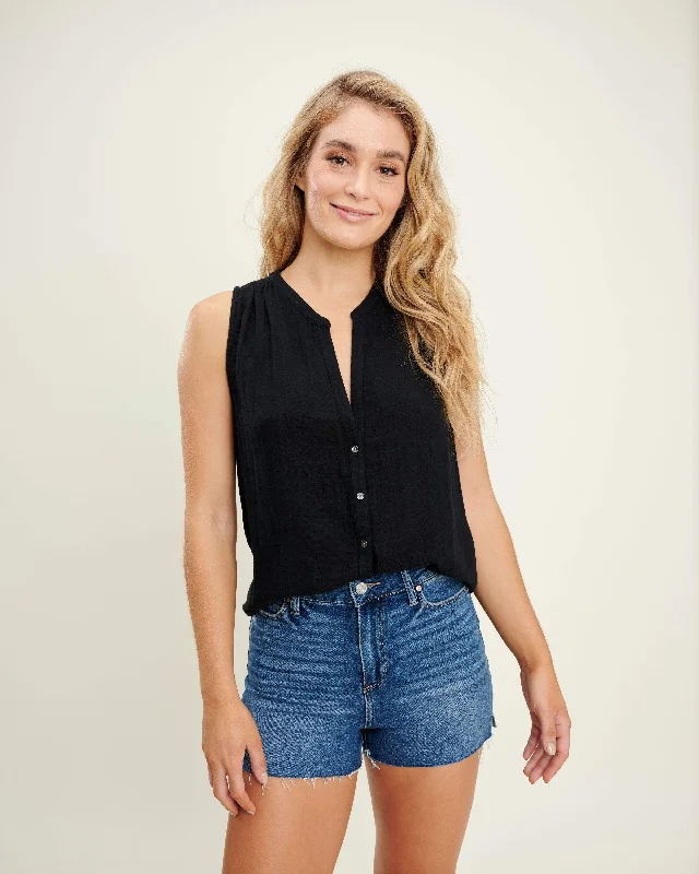 Splendid - Ruby Sleeveless Tank Top in Black mint tank top