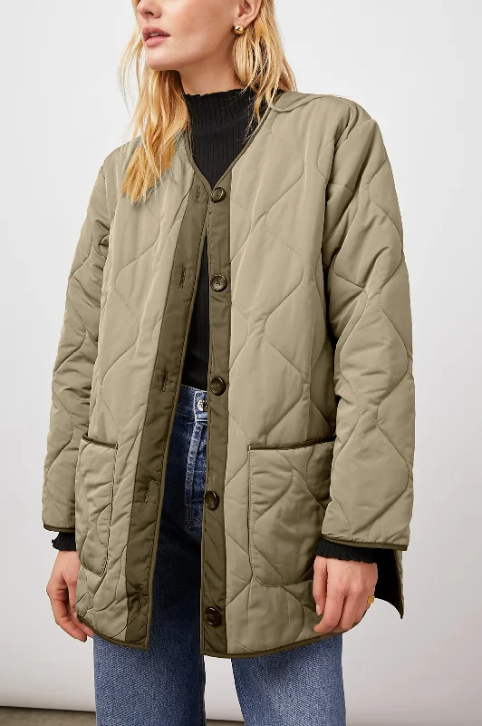 ELIN JACKET - SAGE One-Shoulder Jacket Off-the-Shoulder Jacket Asymmetrical Jacket