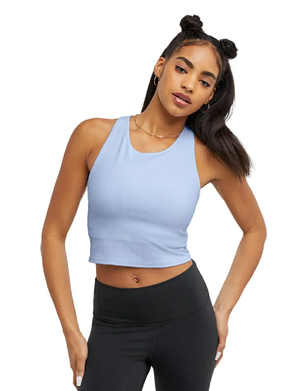 Tank Para Mujer Soft Touch Crop Top - Ribbed Champion sheer tank top