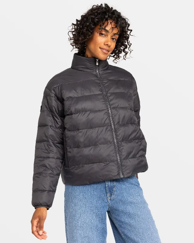 Wind Bliss Padded Jacket - Phantom Chenille Fabric Brocade Fabric Lace Fabric