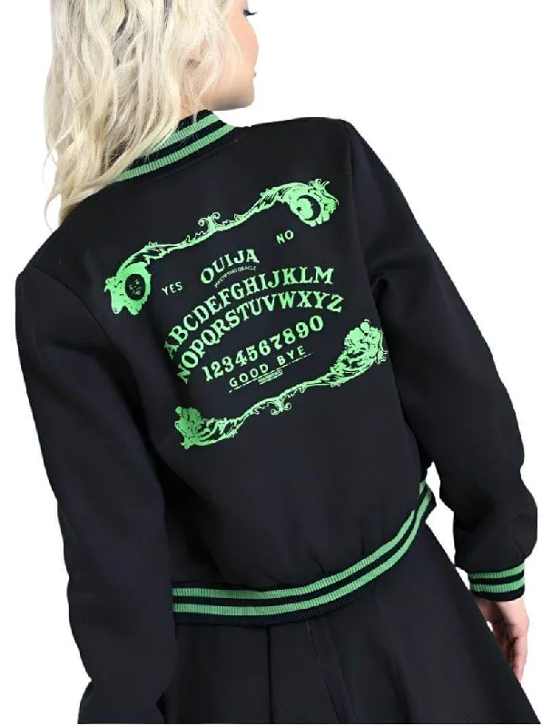 HELL BUNNY SAMARA VARSITY JACKET Snapped Jacket Toggled Jacket Drawstring Jacket