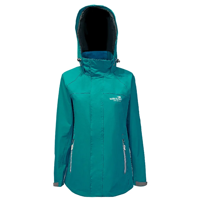 Womens Rain Jacket - Wild Kiwi Herringbone Jacket Checkered Jacket Solid Jacket