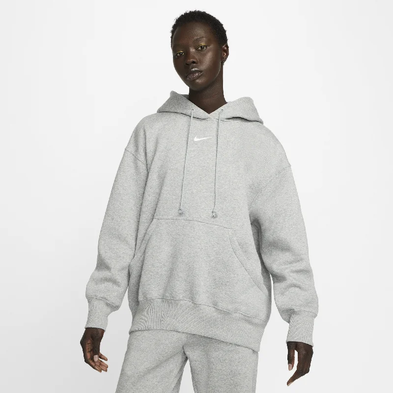 Nike Sportswear Women's Grey Pullover Hoodie Sheath Sleeve Elegant