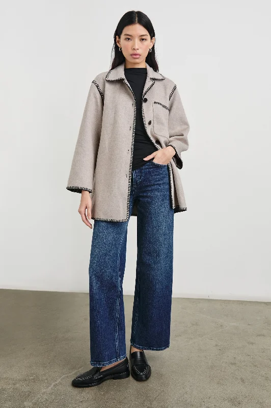 ODYSSEY JACKET - OATMEAL Jersey Jacket Tulle Jacket Batik Jacket